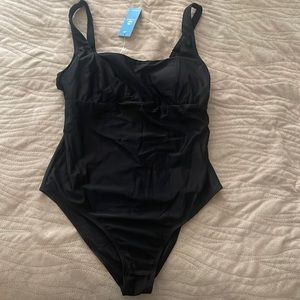 cupshe black one piece bathing suit | LG